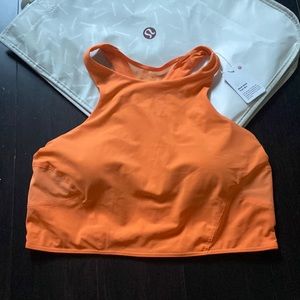 Lululemon Mesh-Back Train Bra in Orange Frappe (ORFP) SZ 10 NWOT